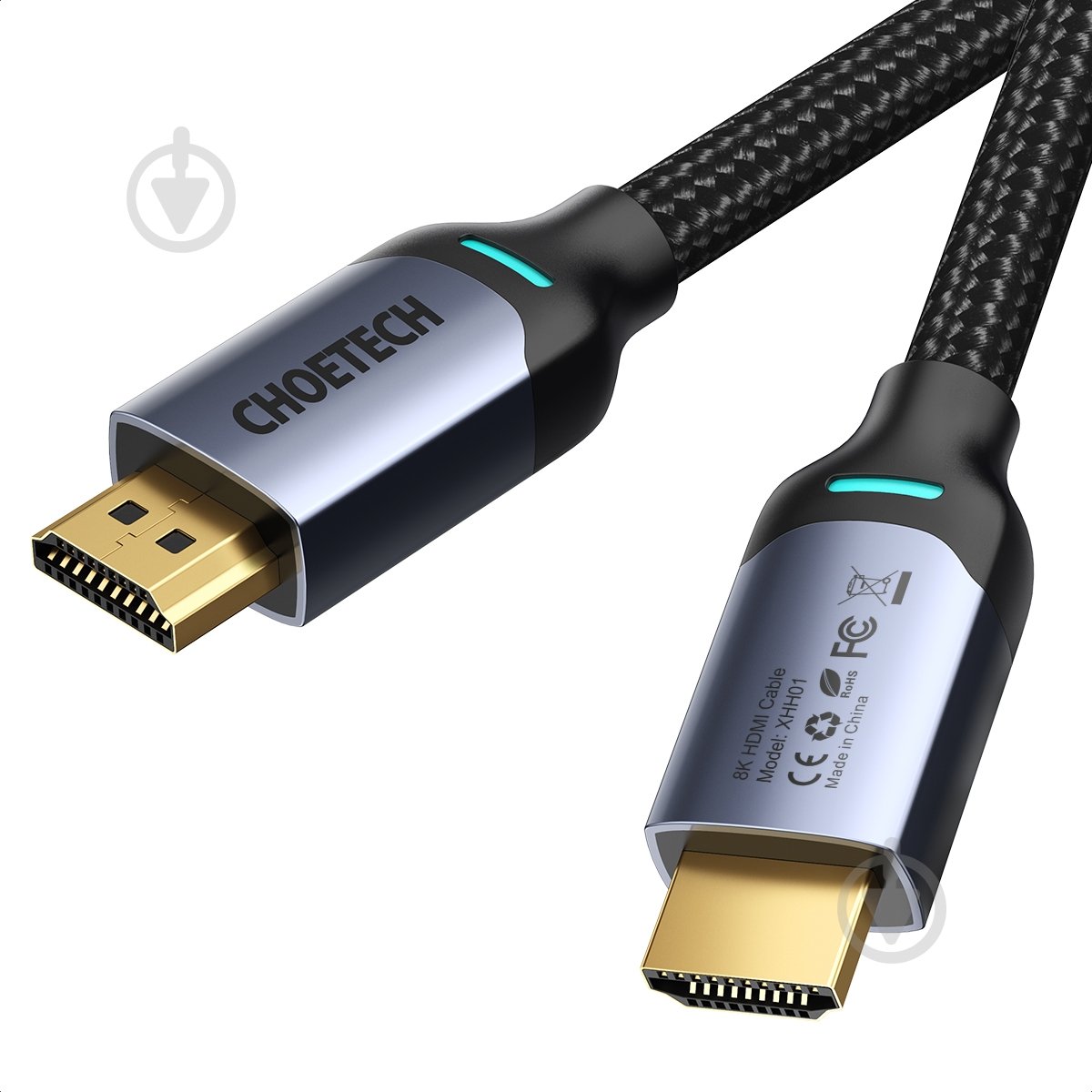 Кабель Choetech XHH01-BK, HDMI V.2.1, 8К 60 Гц 2 м black (XHH01-BK) - фото 2