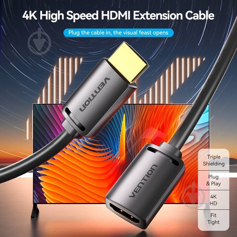 Кабель Vention 2 м черный (AHCBH) - фото 7 Кабель Vention 2 м черный (AHCBH) - фото 7