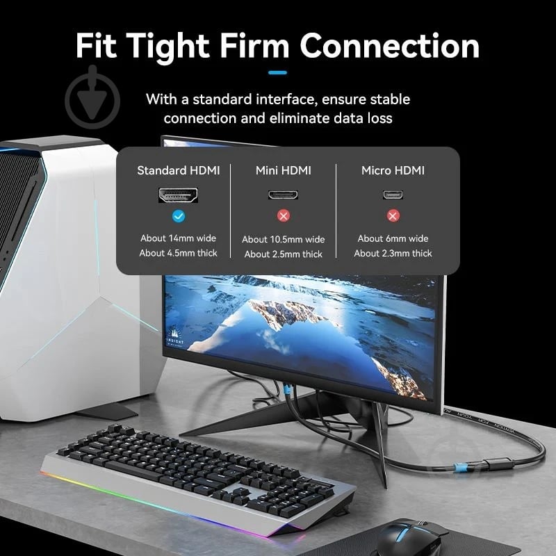 Кабель Vention 2 м черный (AHCBH) - фото 9 Кабель Vention 2 м черный (AHCBH) - фото 9