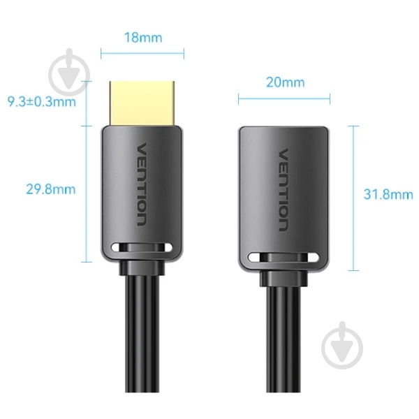 Кабель Vention 5 м черный (AHCBJ) - фото 4