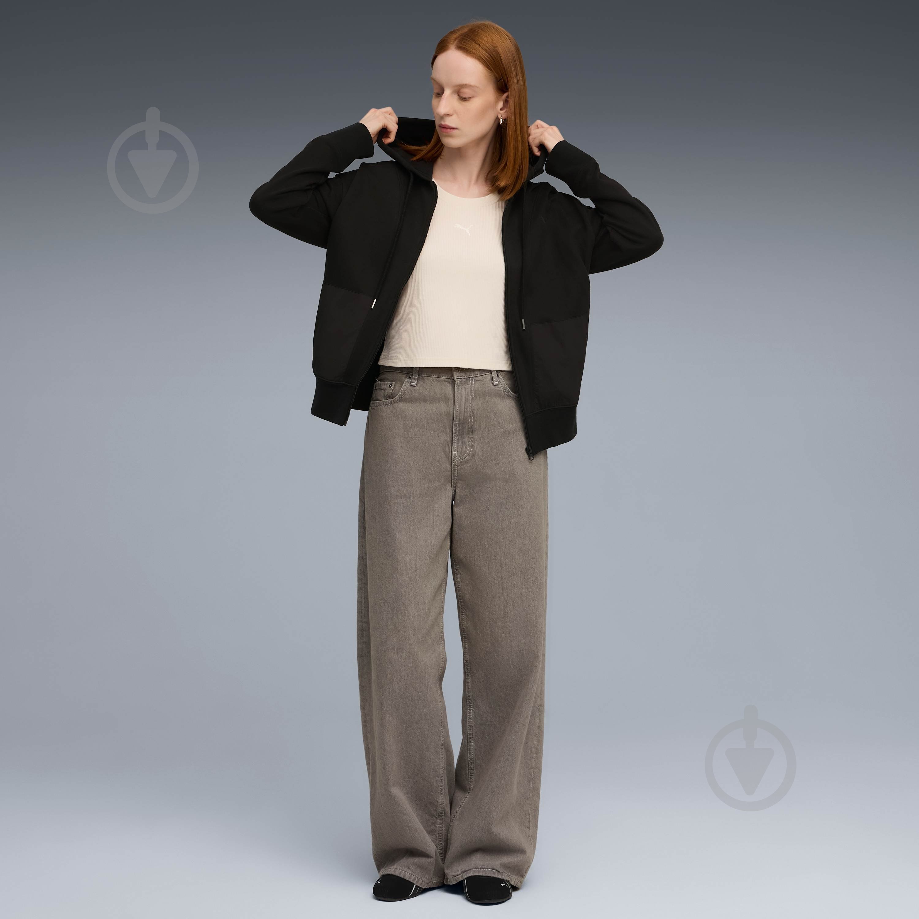 Джемпер Puma HER Relaxed Full-Zip Hoodie FL 68815001 р.L чорний - фото 3