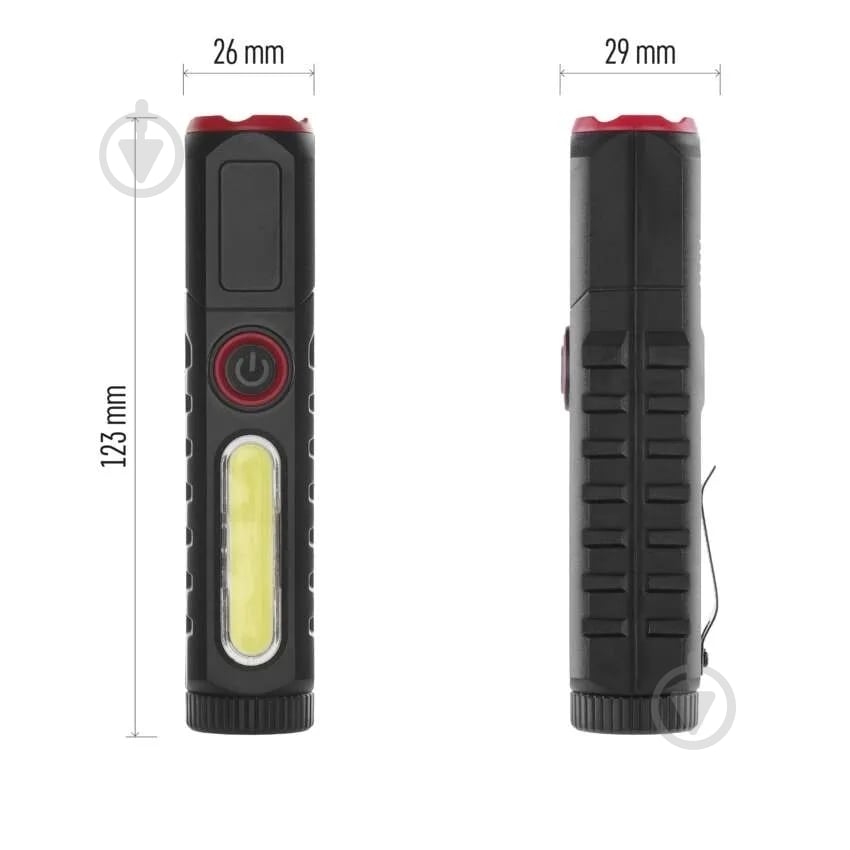 Фонарь аккумуляторный Emos 400 mAh Li-Ion 120 Lm черно-красный P4720 - фото 9 Фонарь аккумуляторный Emos 400 mAh Li-Ion 120 Lm черно-красный P4720 - фото 9