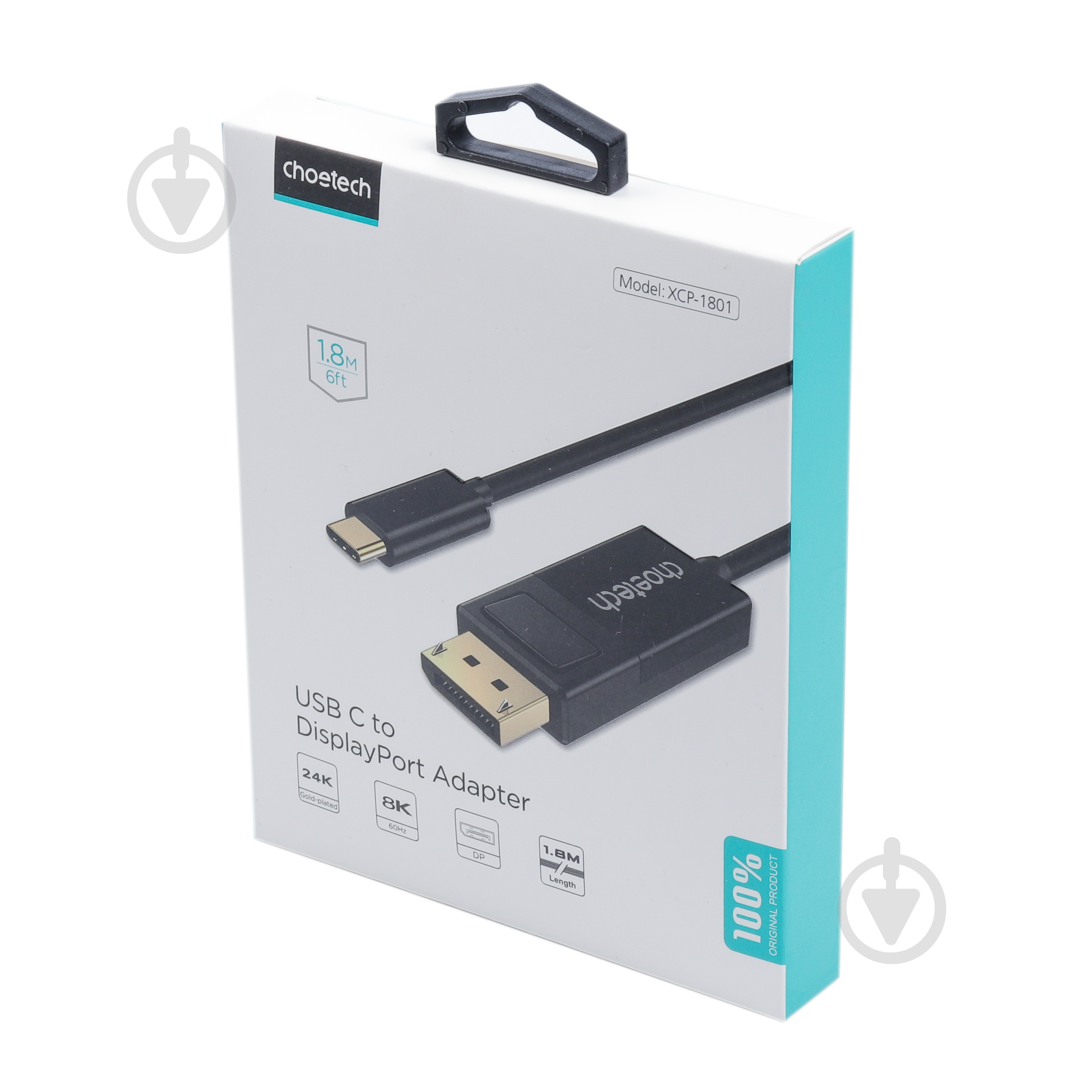 Кабель Choetech XCP-1801BK, USB-C на DisplayPort, 4K 60 Гц 1,8 м black (XCP-1801BK) - фото 10