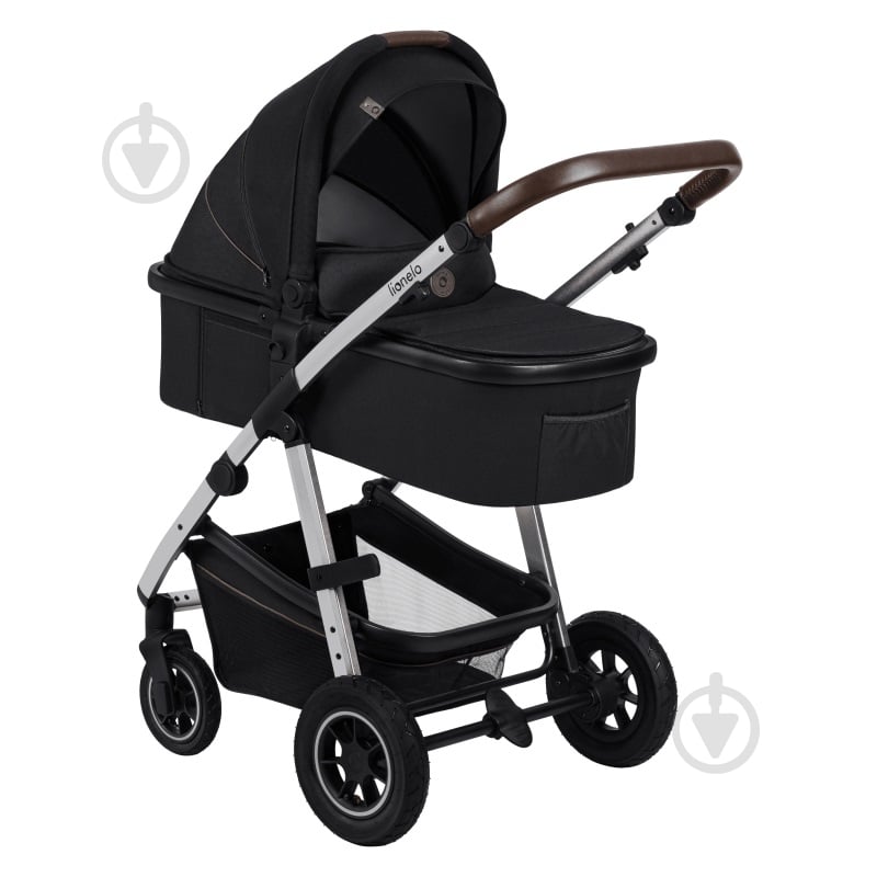 Коляска універсальна 2 в 1 Lionelo AMBER BLACK SILVER - фото 2