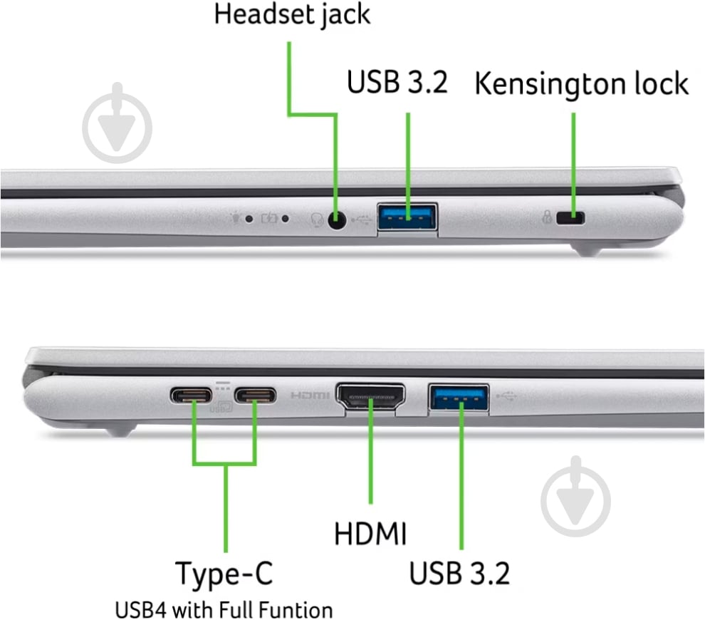 Ноутбук Acer Aspire Go 15 AG15-72P-50Y4 15,6" (NX.JSVEU.00T) pure silver - фото 9