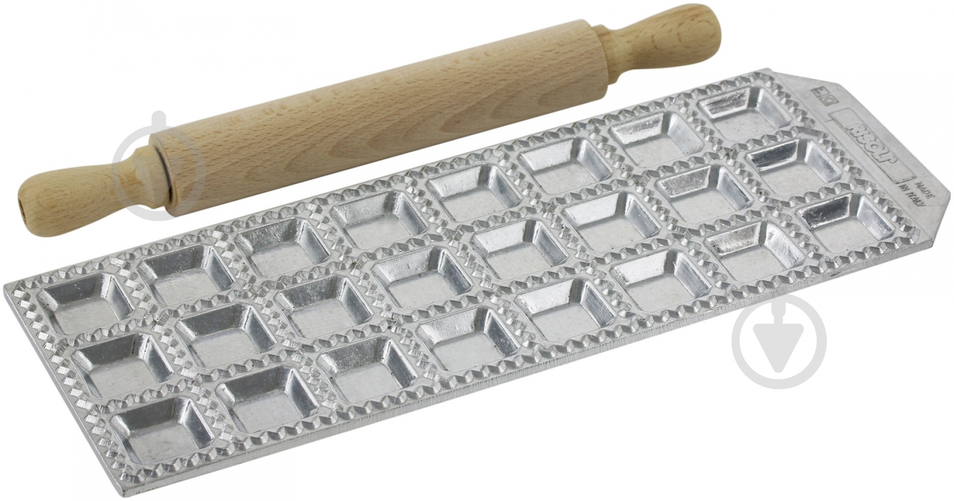 Форма для равиоли Risoli на 24 равиоли со скалкой - фото 1