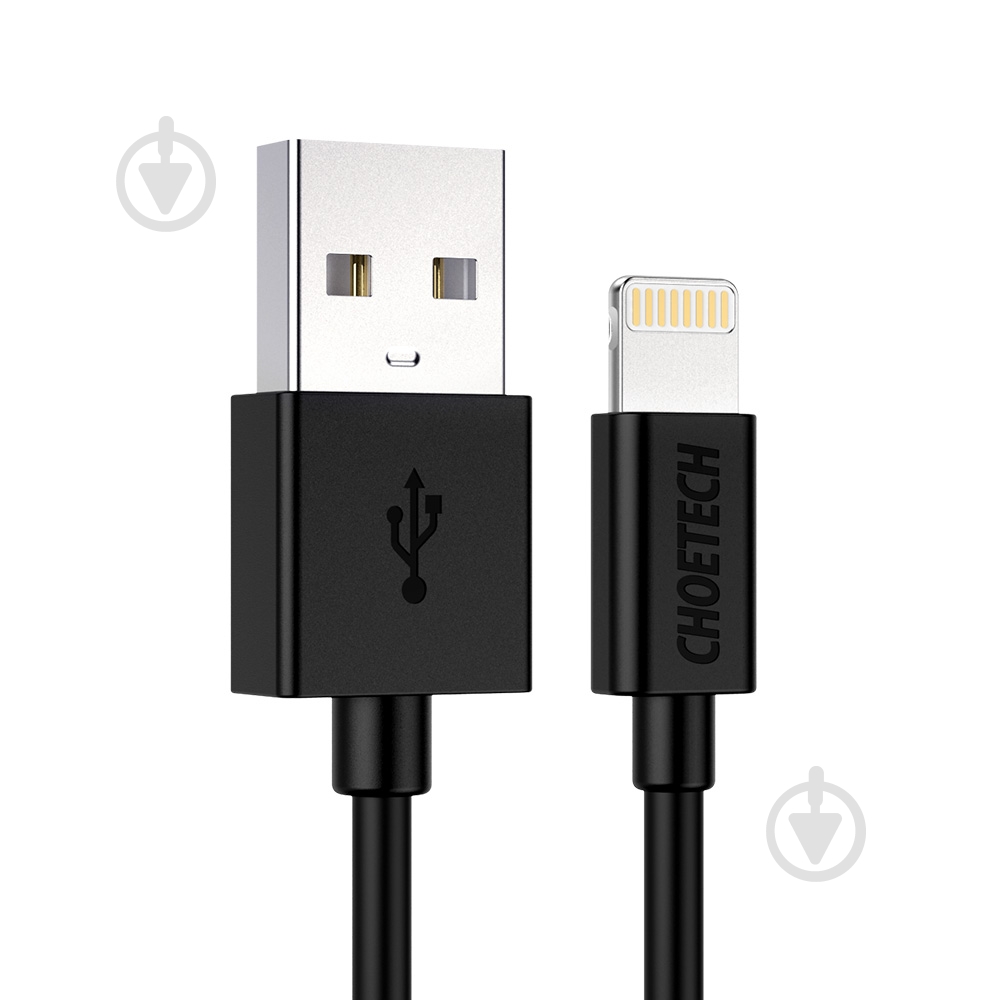 Кабель Choetech IP0027-BK USB-А/Lightning MFI 1,8 м черный (IP0027-BK) - фото 1 Кабель Choetech IP0027-BK USB-А/Lightning MFI 1,8 м черный (IP0027-BK) - фото 1