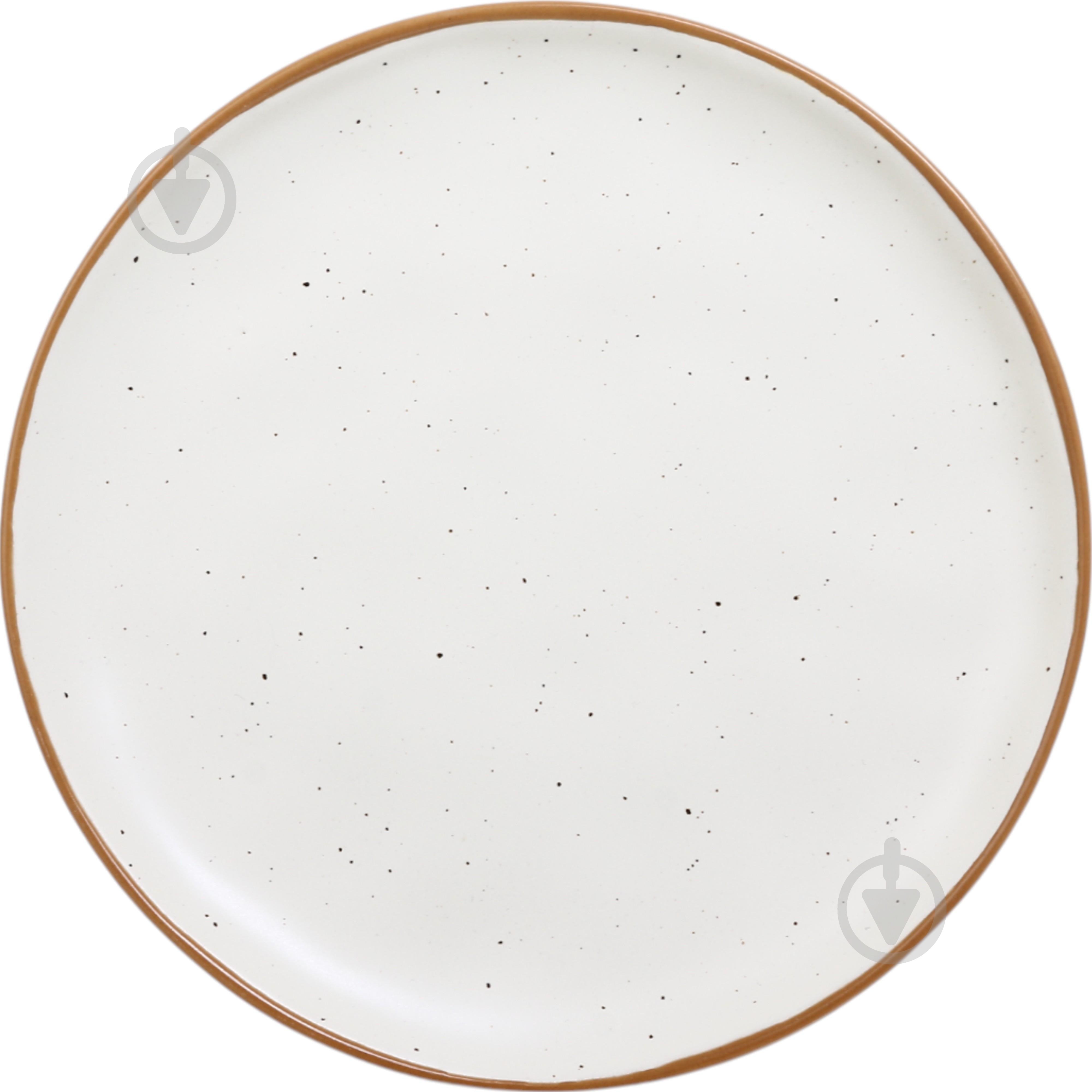 Тарелка обеденная Fiora Rustic Essence 21 см белая - фото 1