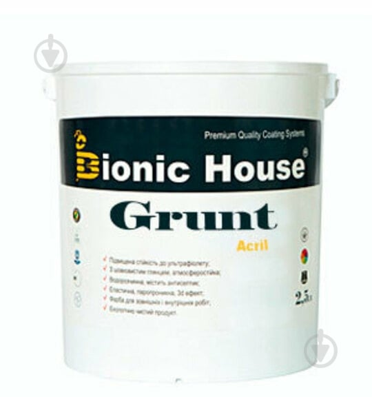 Грунтовка Bionic House акрилатная Grunt acril 1 л - фото 1