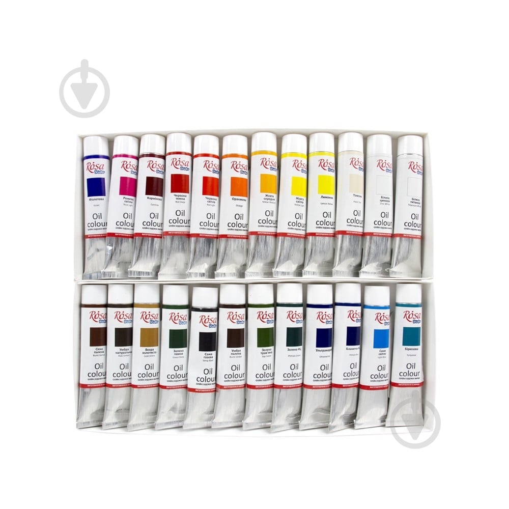 Набір олійних фарб 24 кольори 20 мл Rosa Studio - фото 2 Набір олійних фарб 24 кольори 20 мл Rosa Studio - фото 2
