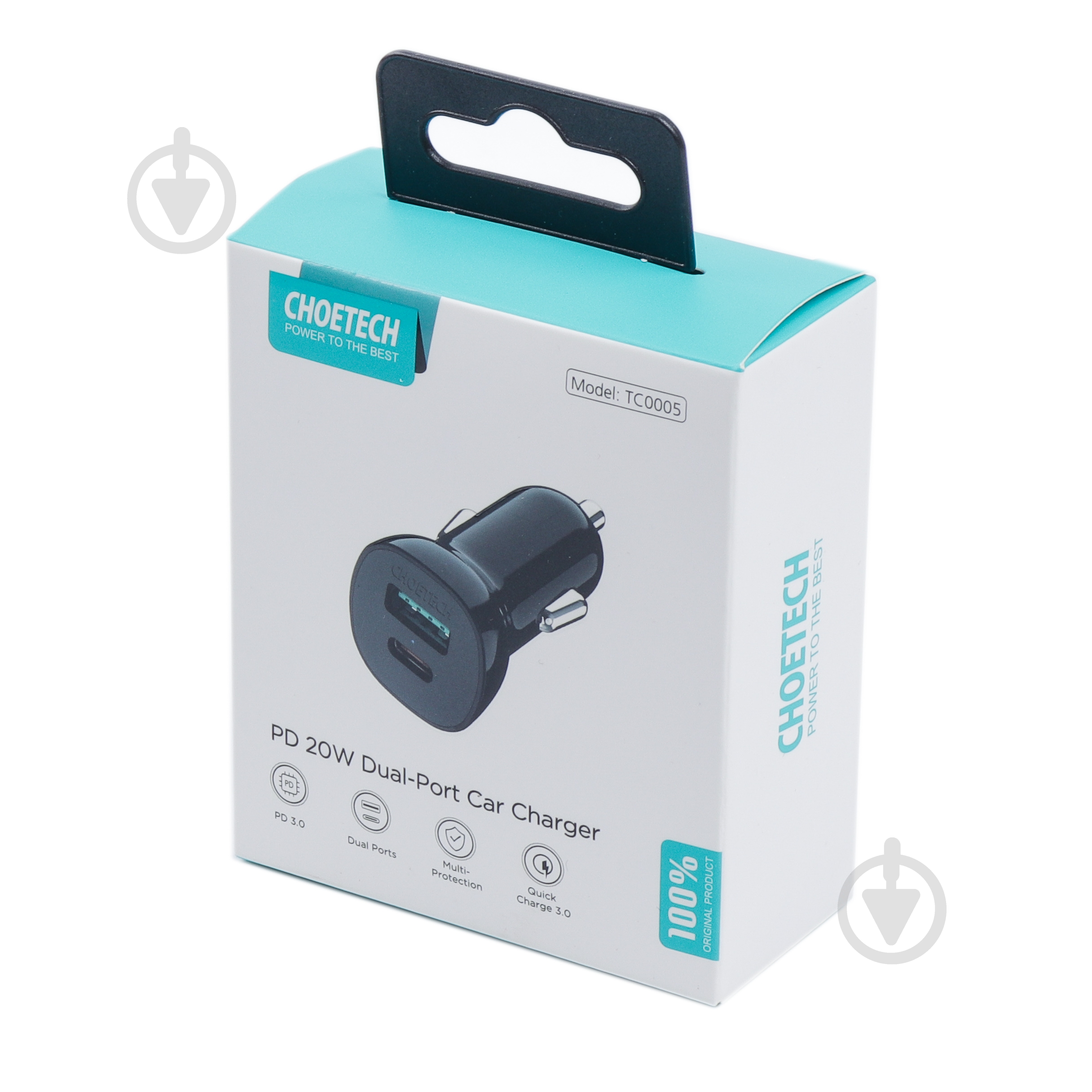 Автомобильное зарядное устройство Choetech TC0005-BK USB-A/USB-C 20Вт QC3.0/PD - фото 8 Автомобильное зарядное устройство Choetech TC0005-BK USB-A/USB-C 20Вт QC3.0/PD - фото 8