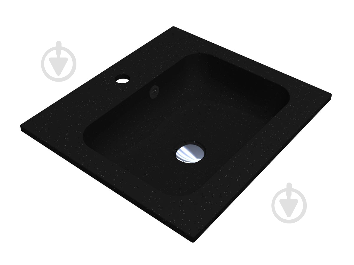 Умивальник Miraggio DELLA 500 MIRASTONE BLACK SHINE - фото 1 Умивальник Miraggio DELLA 500 MIRASTONE BLACK SHINE - фото 1