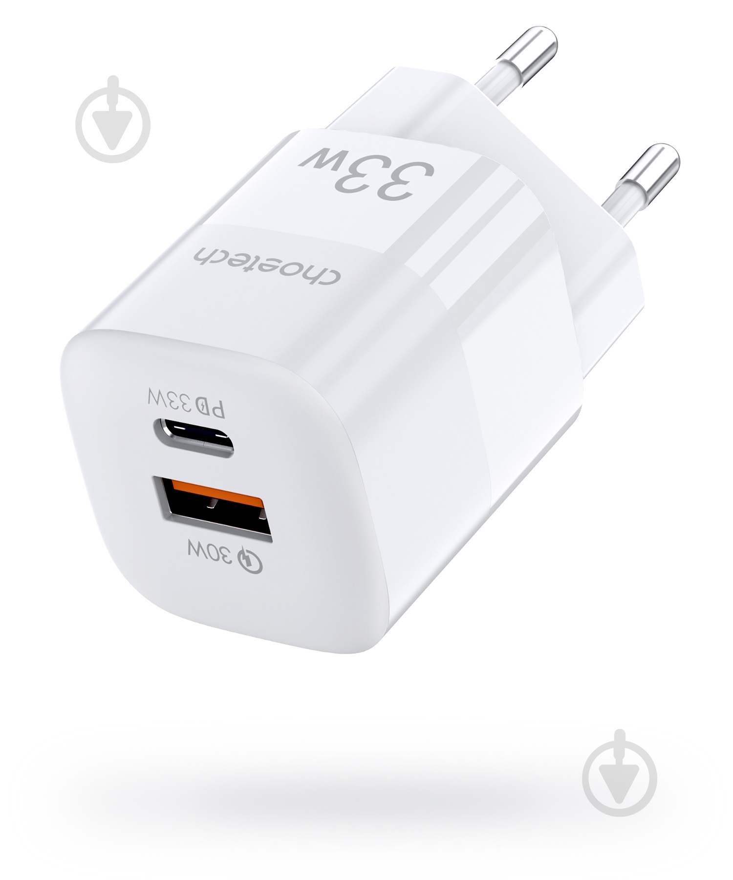 Мережевий зарядний пристрій Choetech PD5006-EU-WH GaN USB-A/USB-C 33Вт QC3.0/PD/PPS - фото 2 Мережевий зарядний пристрій Choetech PD5006-EU-WH GaN USB-A/USB-C 33Вт QC3.0/PD/PPS - фото 2