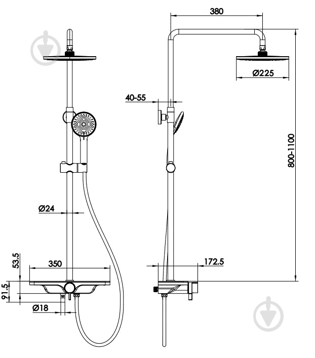 Душевая система Koller Pool Trend New Black Matt new - фото 4