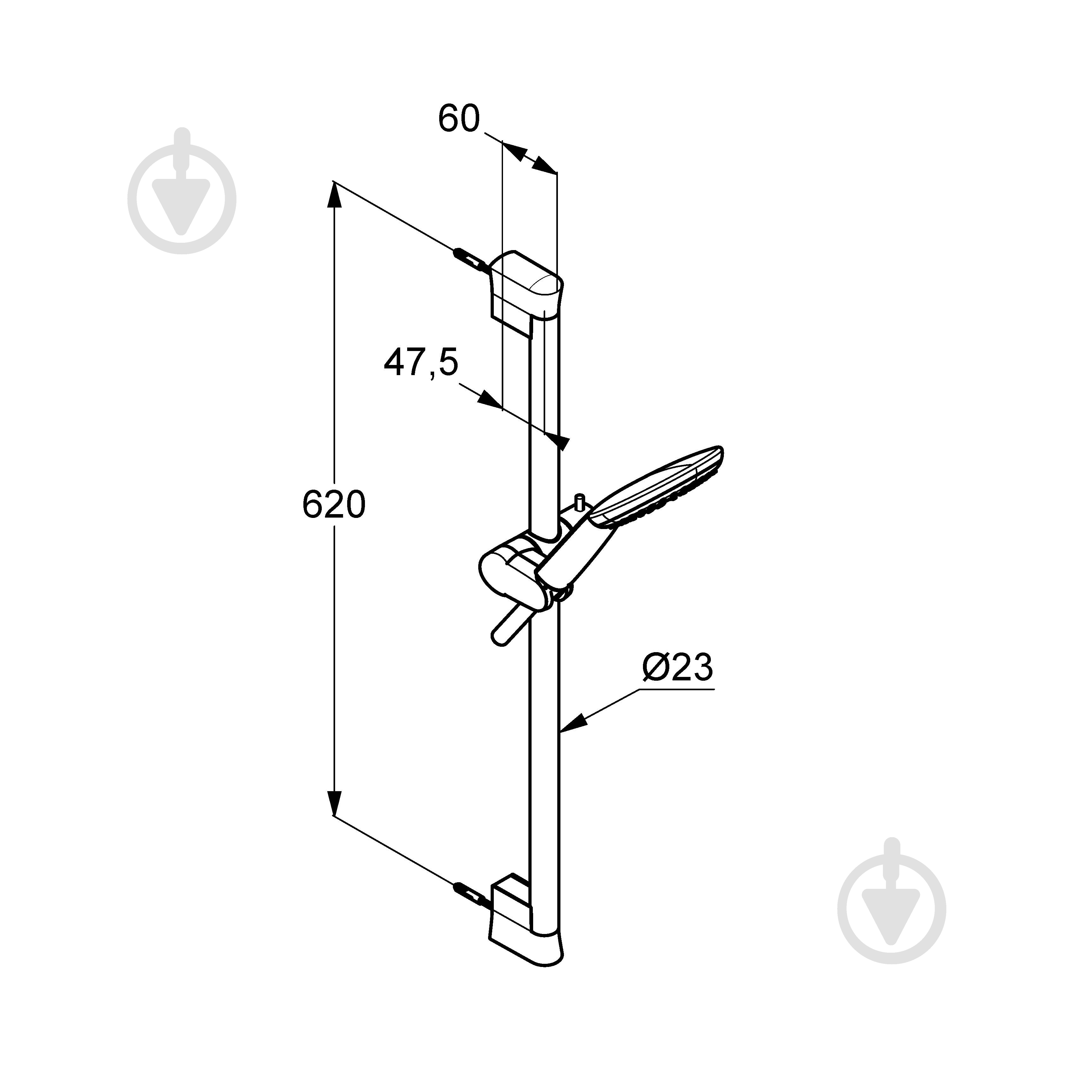 Душевой гарнитур Kludi Freshline 1S 678300500 - фото 2