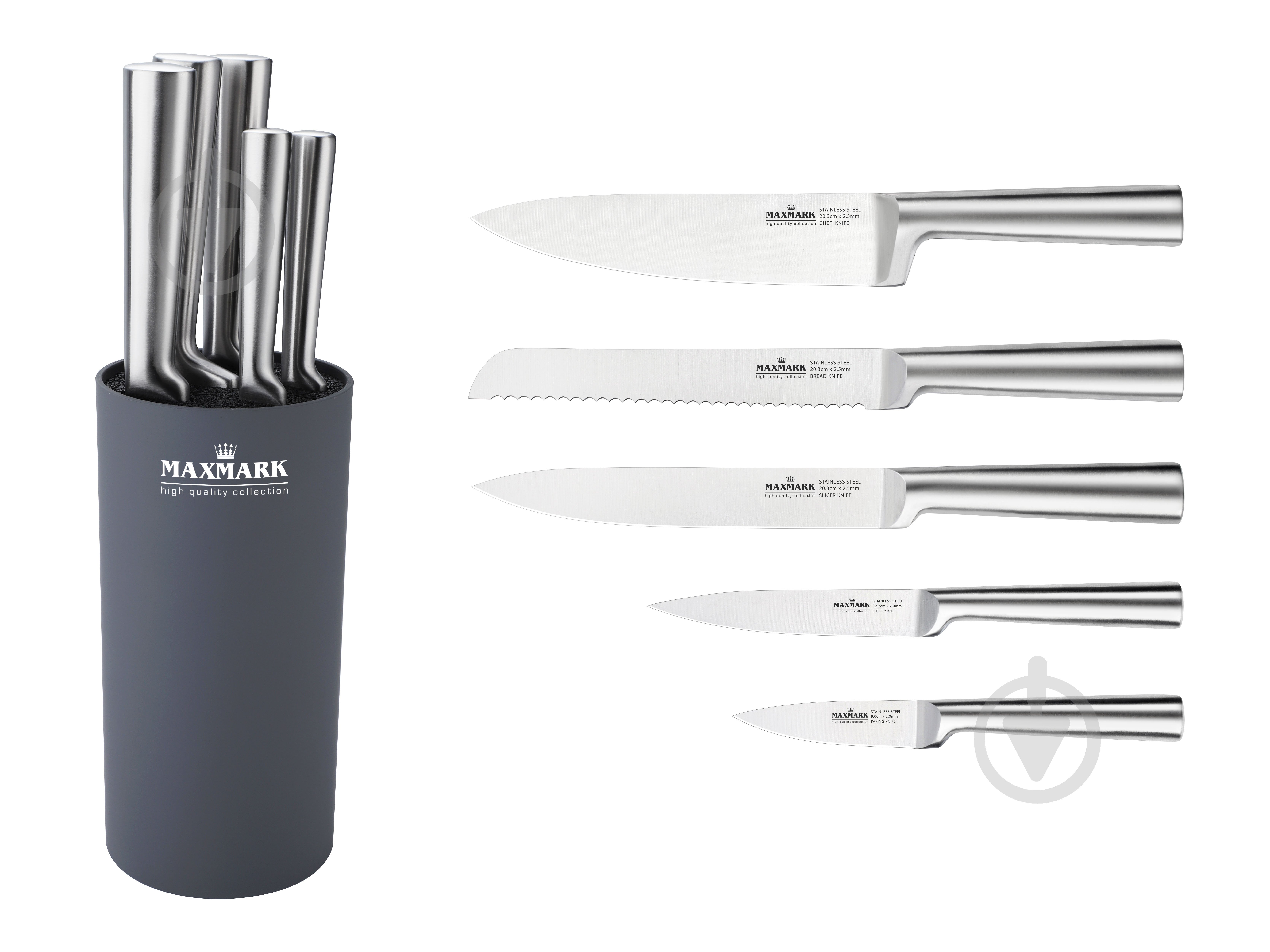 Набір ножів у колоді Maxmark 6 предметів MK-K02 - фото 1