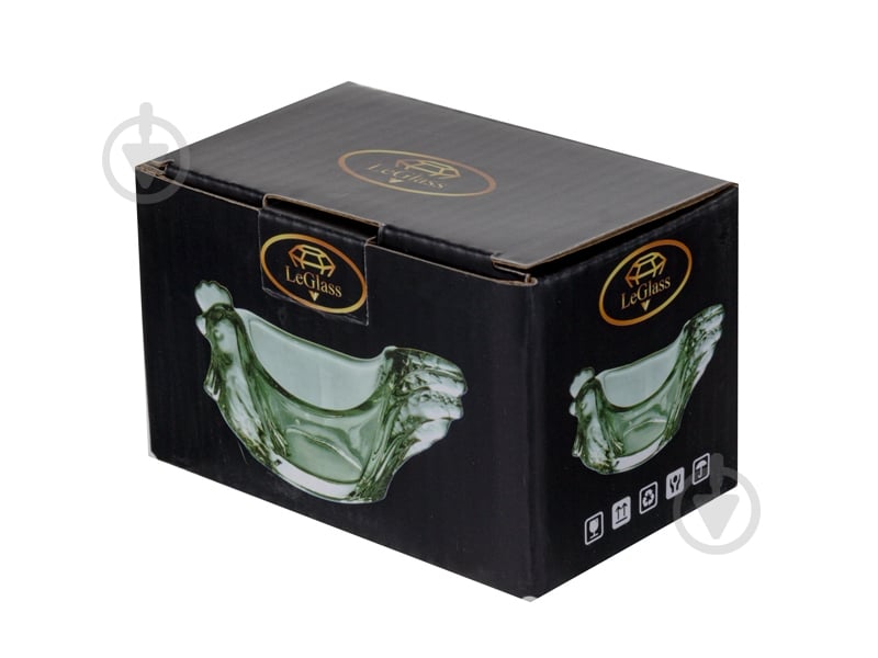 Подставка для яиц LeGlass Chicken 10х5,5х5,5 см green 355-292 - фото 2