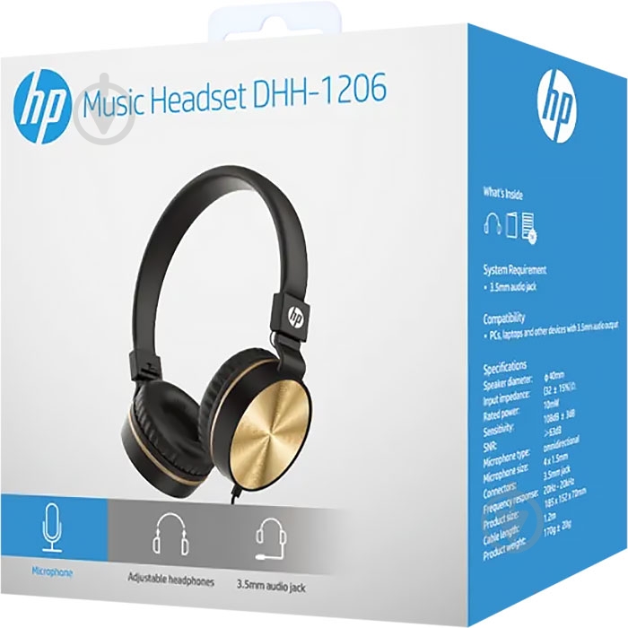 Наушники HP black (DHH-1206BK) - фото 5