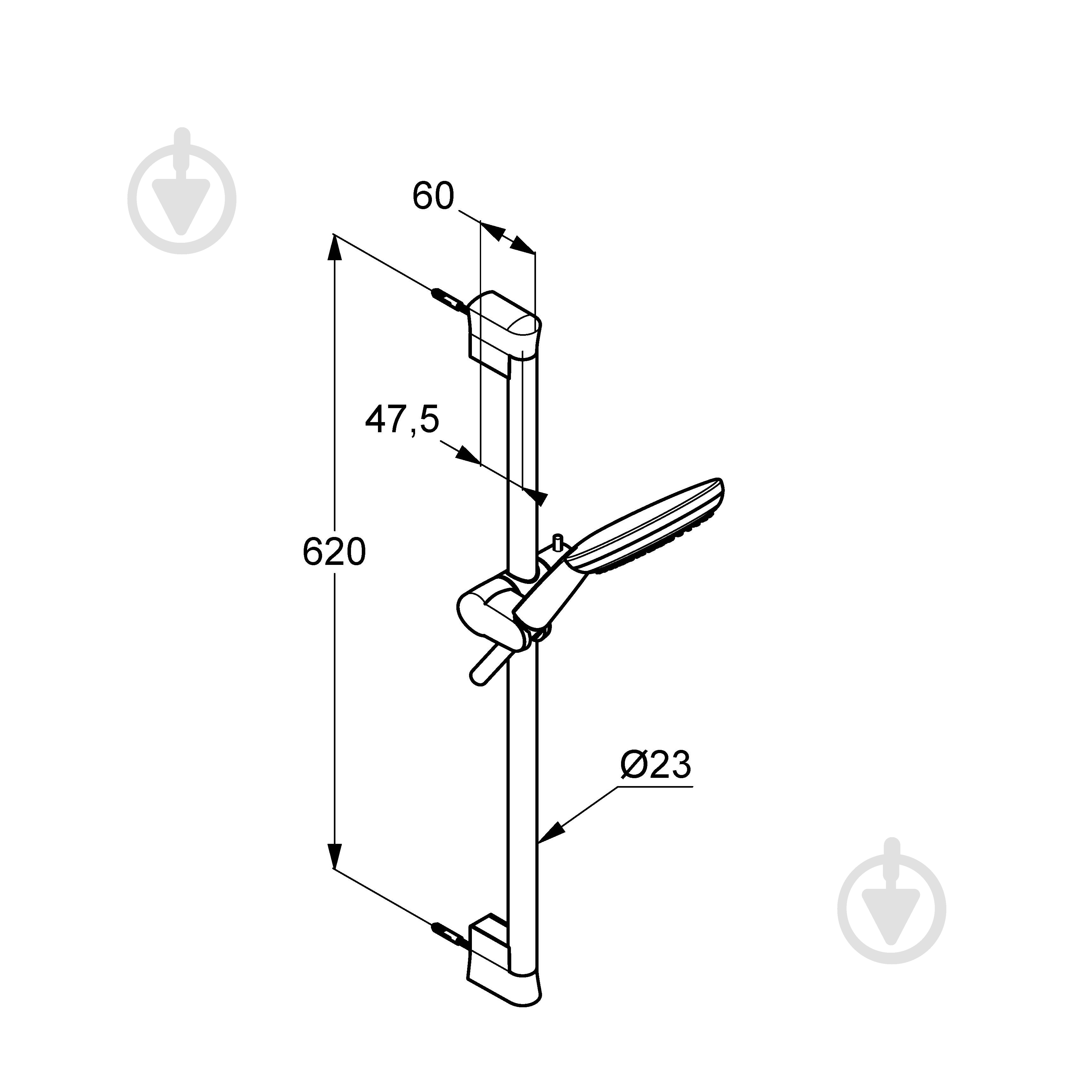 Душевой гарнитур Kludi Freshline 3S 679300500 - фото 2