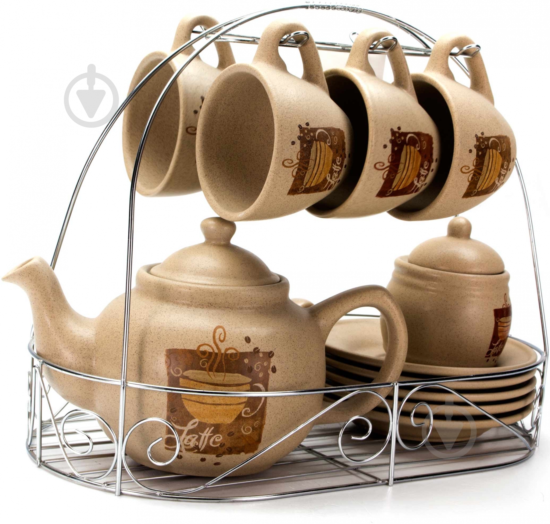 Набір для чаю Bella Vita Latte 16 предметів на 6 персон - фото 1