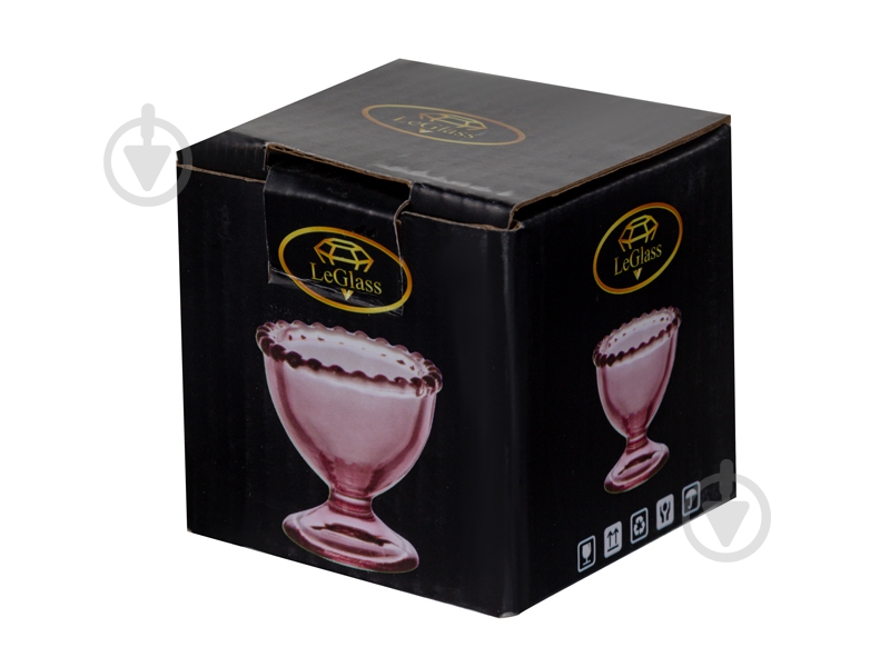 Подставка для яиц LeGlass Elegance 6х6х5,7 см pink 355-287 - фото 2 Подставка для яиц LeGlass Elegance 6х6х5,7 см pink 355-287 - фото 2