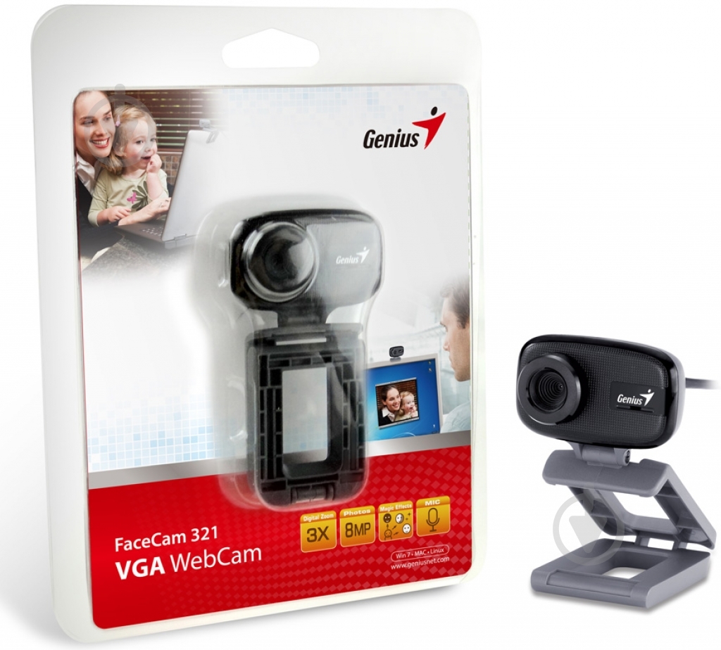 Веб-камера Genius FaceCam 321 (32200015100) - фото 3 Веб-камера Genius FaceCam 321 (32200015100) - фото 3