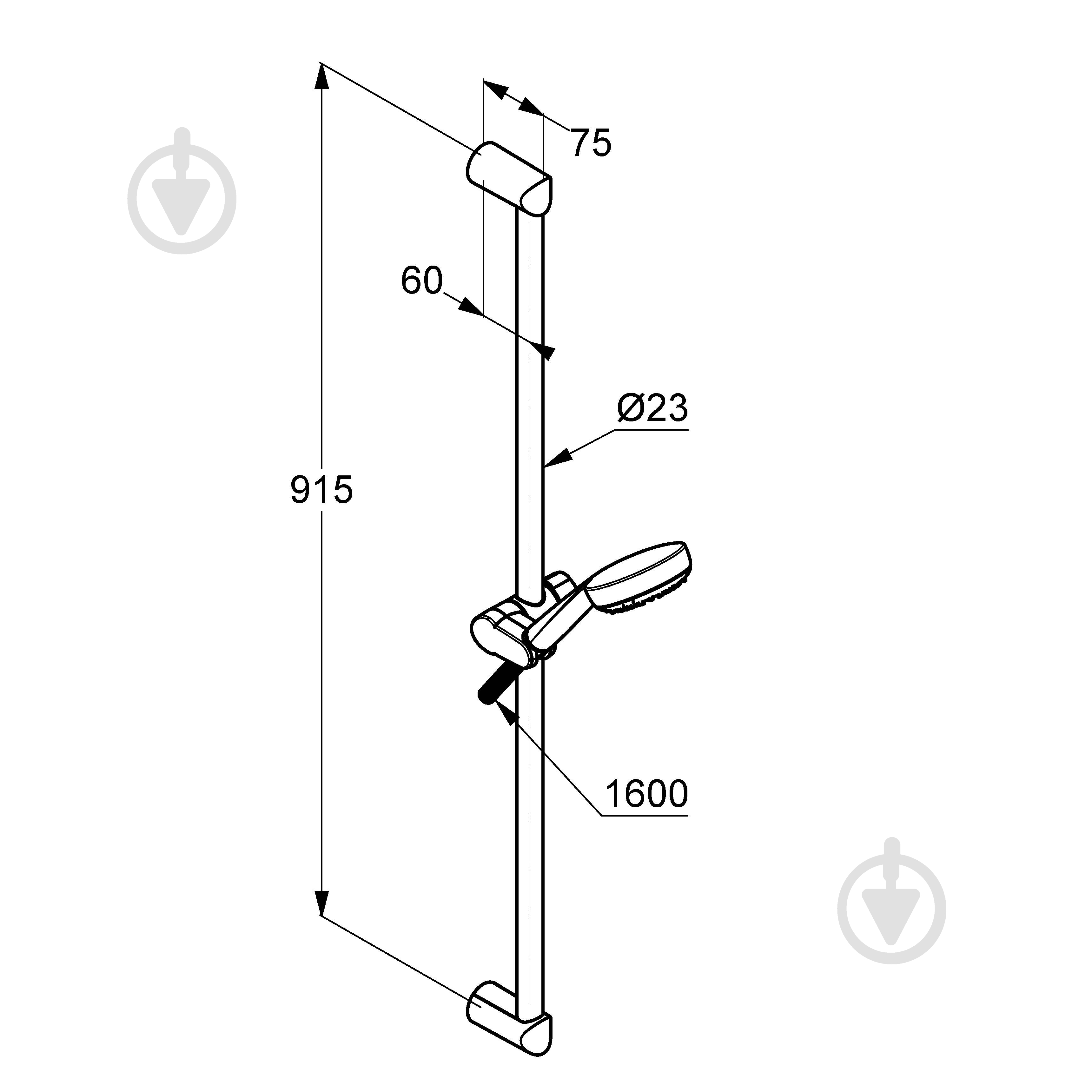 Душевой гарнитур Kludi Logo 1S 681900500 - фото 2 Душевой гарнитур Kludi Logo 1S 681900500 - фото 2
