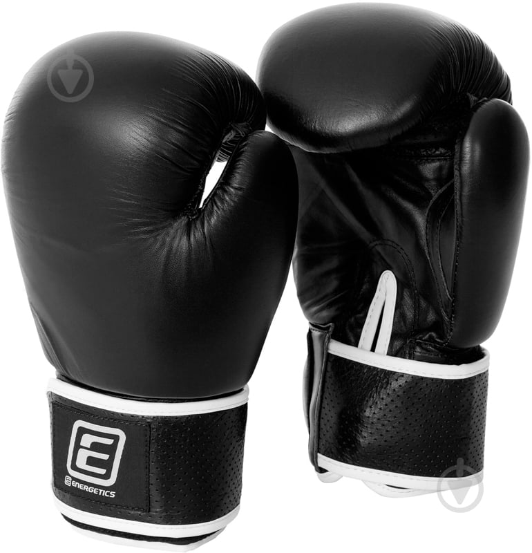 Боксерські рукавиці Energetics 10oz Leather 225543 чорний - фото 1