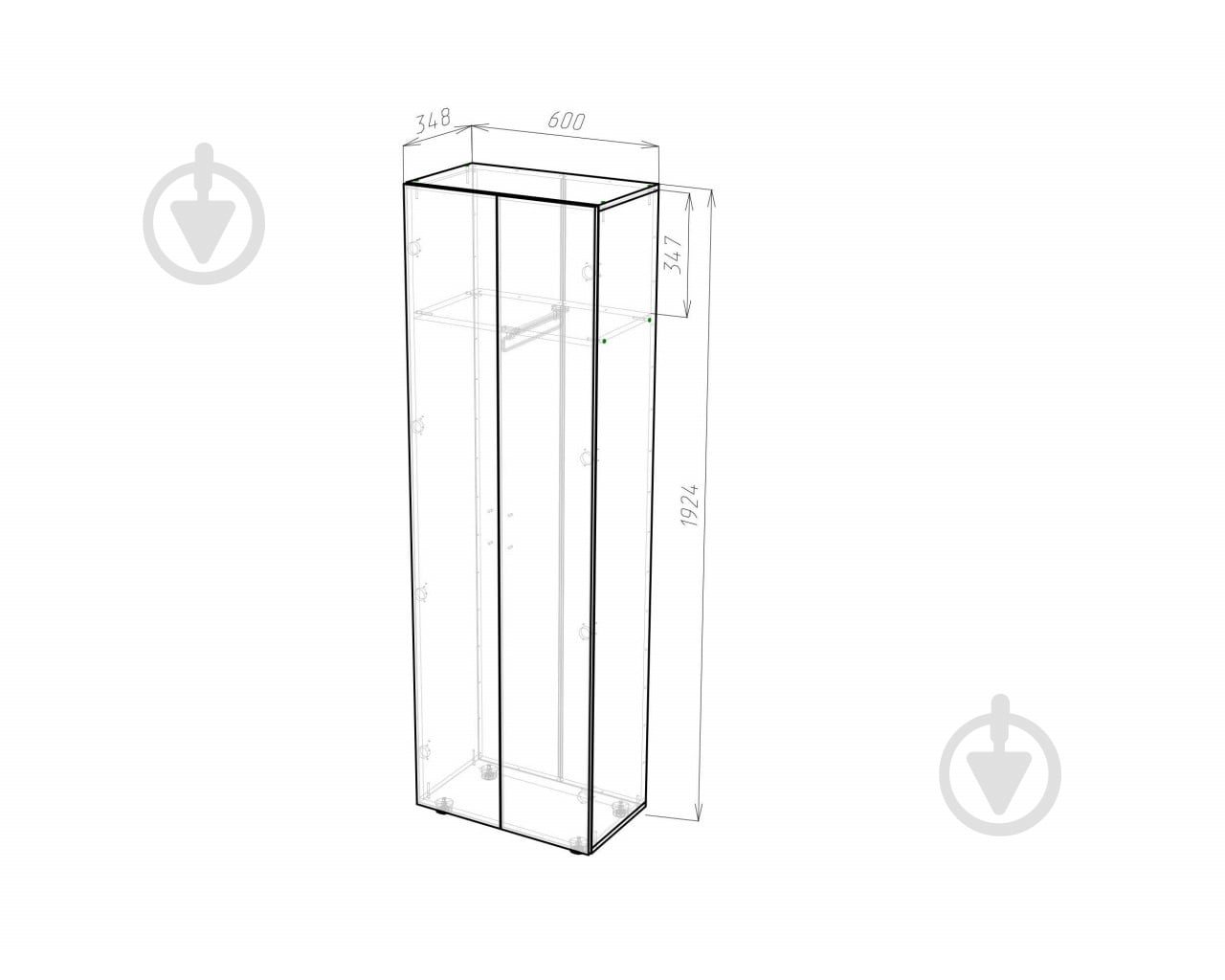 Шкаф для одежды DC Felix дуб сонома - фото 4