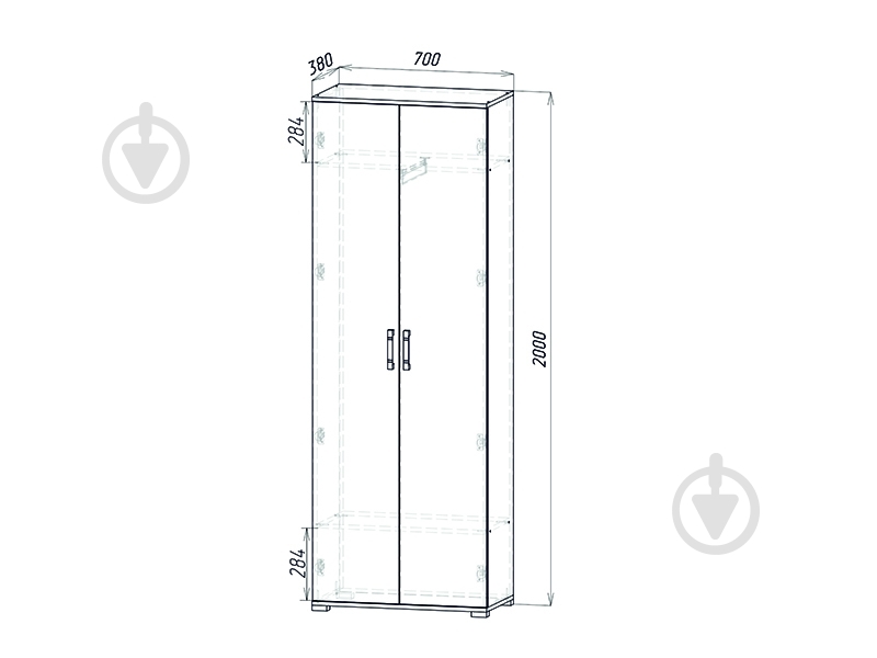 Шкаф DC Nika кантри / нимфея альба - фото 2