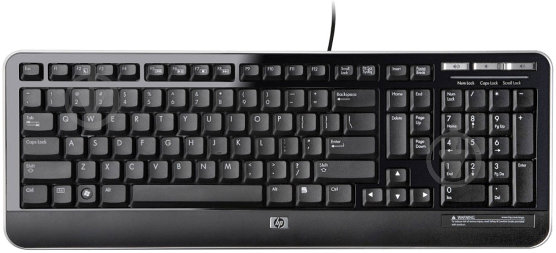Клавиатура HP USB Keyboard (QY776AA) black - фото 1