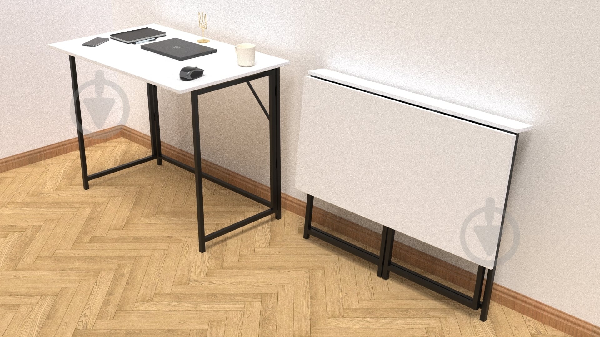 Стол Морис 750х1000х600 мм черный/белый - фото 4