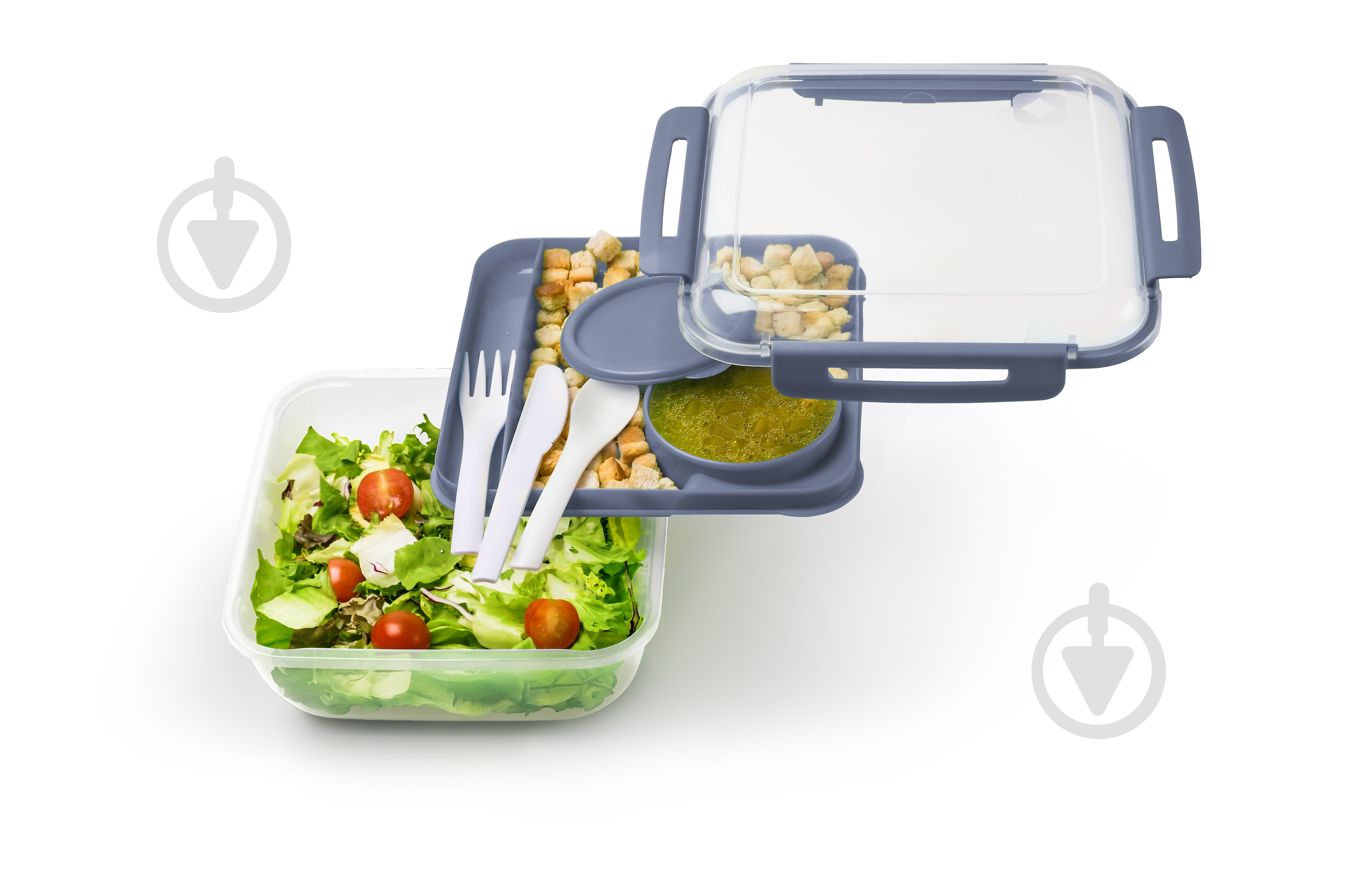 Контейнер для пищевых продуктов с крышкой Rotho MEMORY 1,7 л голубой - фото 2