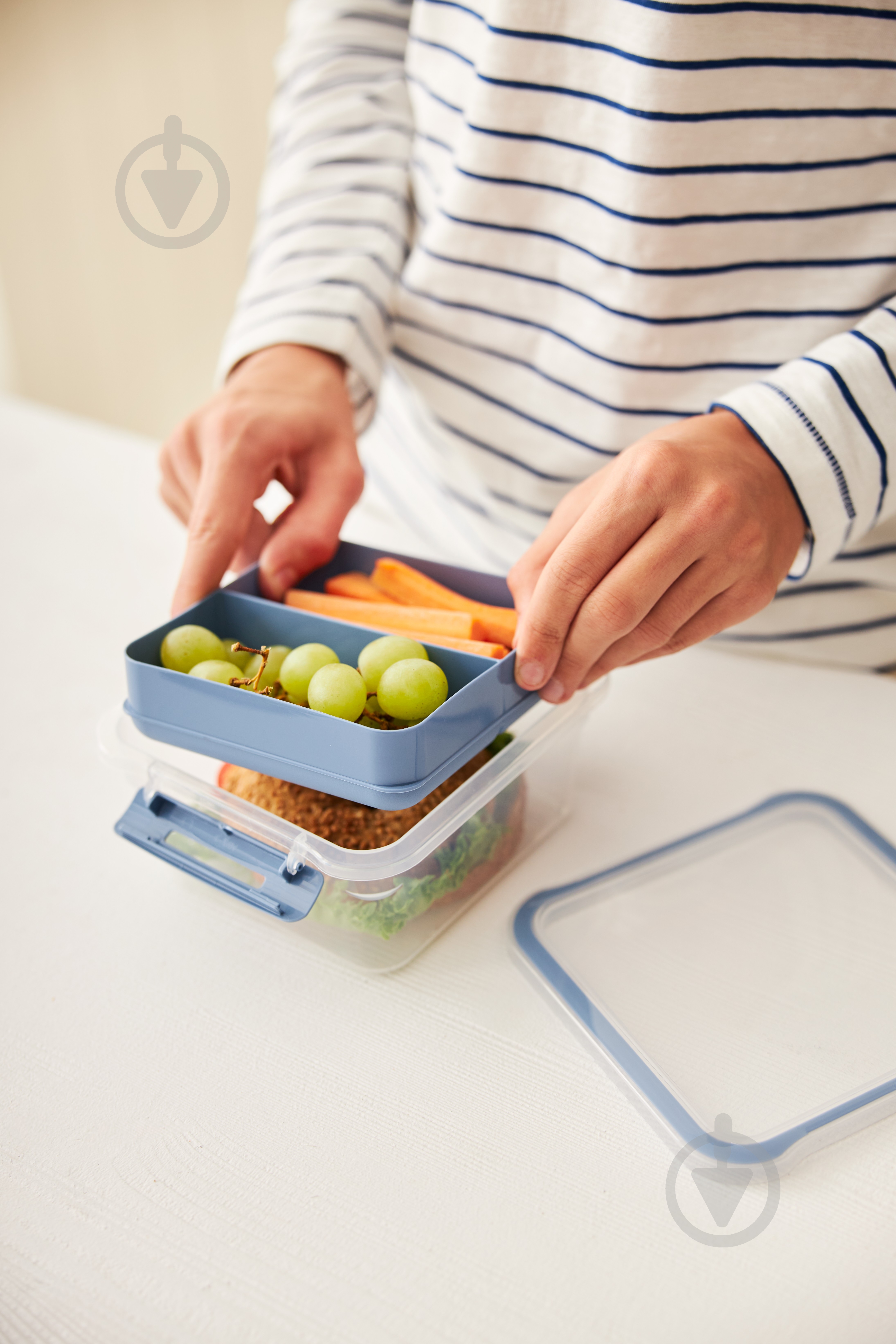 Контейнер для пищевых продуктов с крышкой Rotho MEMORY 1 л голубой - фото 4 Контейнер для пищевых продуктов с крышкой Rotho MEMORY 1 л голубой - фото 4