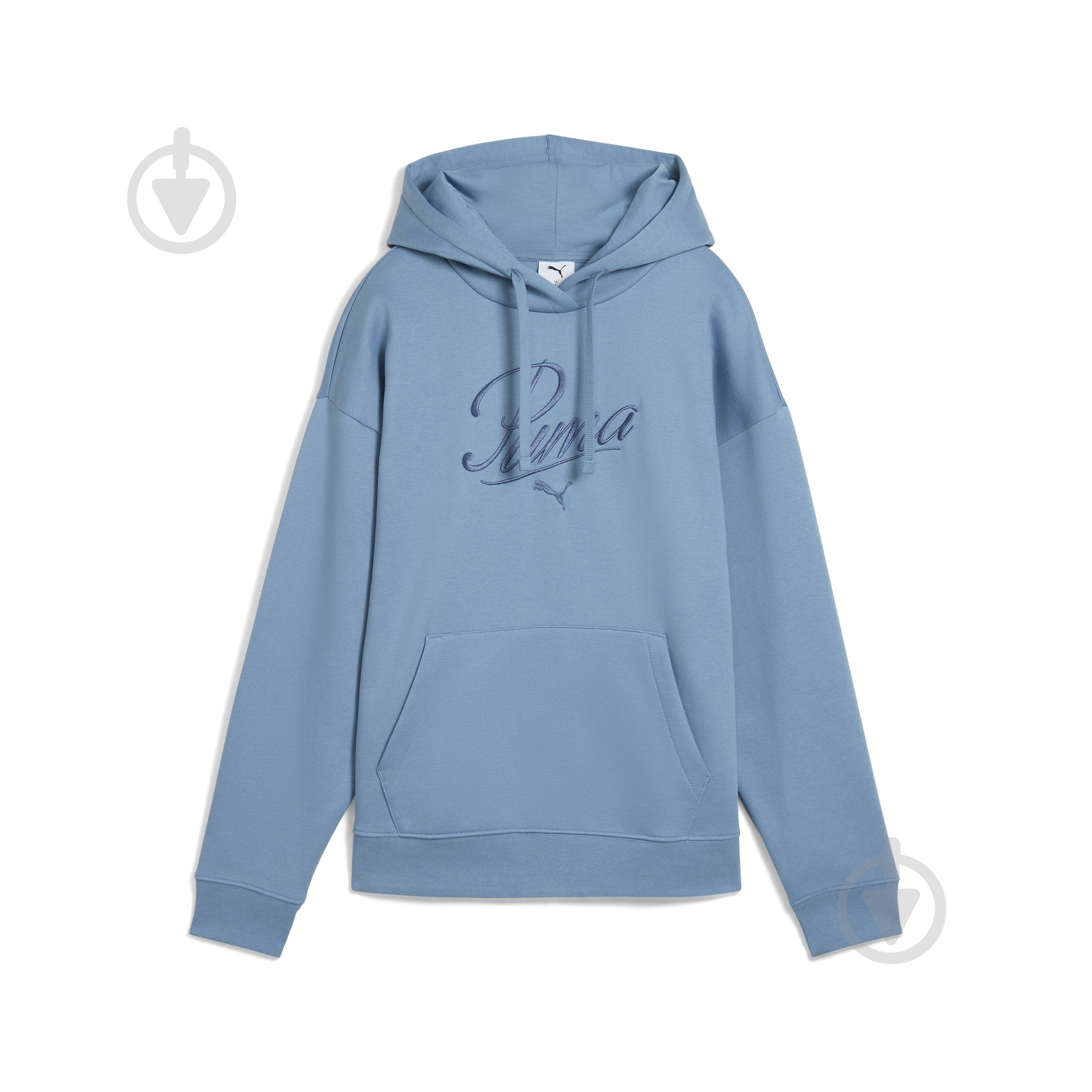 Джемпер Puma ESS SCRIPT Comfort Hoodie FL 68807234 р.XS синий - фото 1 Джемпер Puma ESS SCRIPT Comfort Hoodie FL 68807234 р.XS синий - фото 1