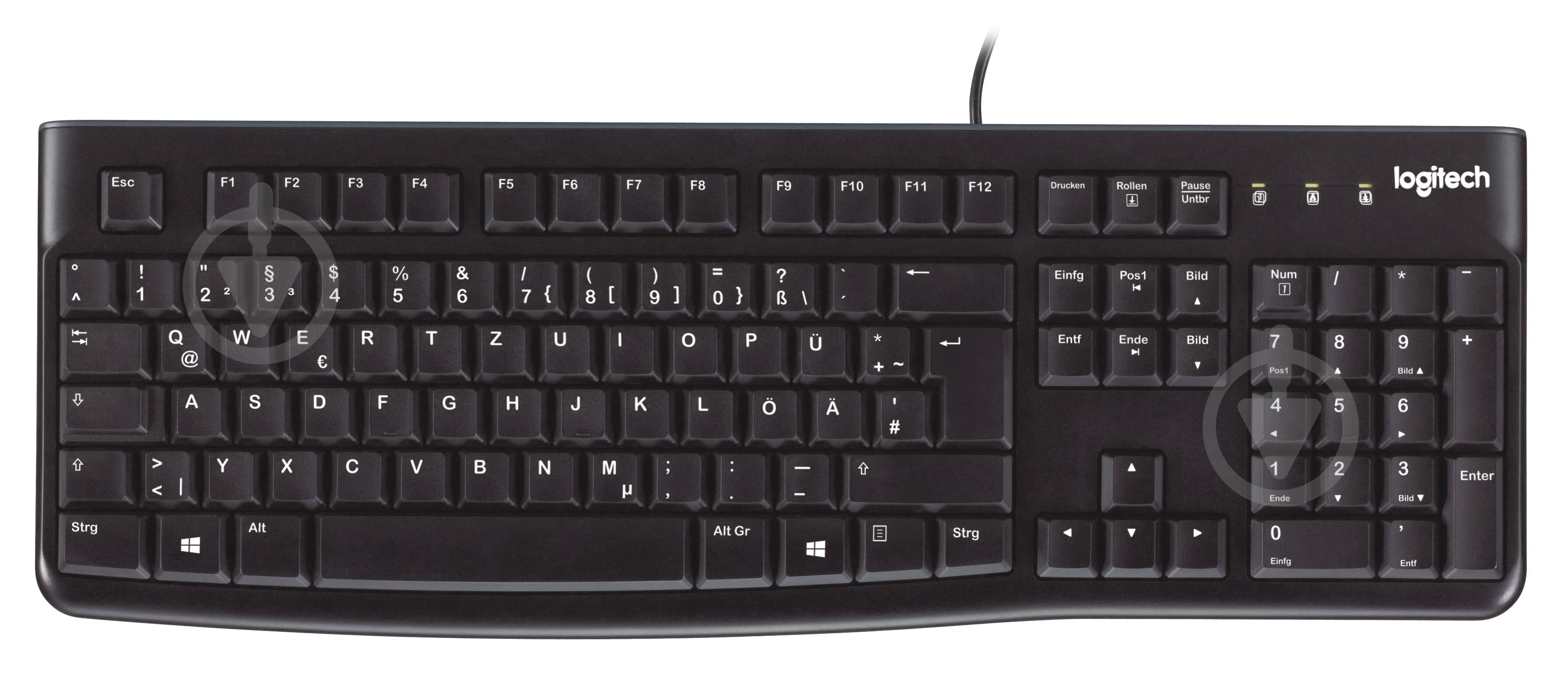 Клавіатура Logitech Keyboard K120 USB RUS OEM (920-002522) black - фото 1