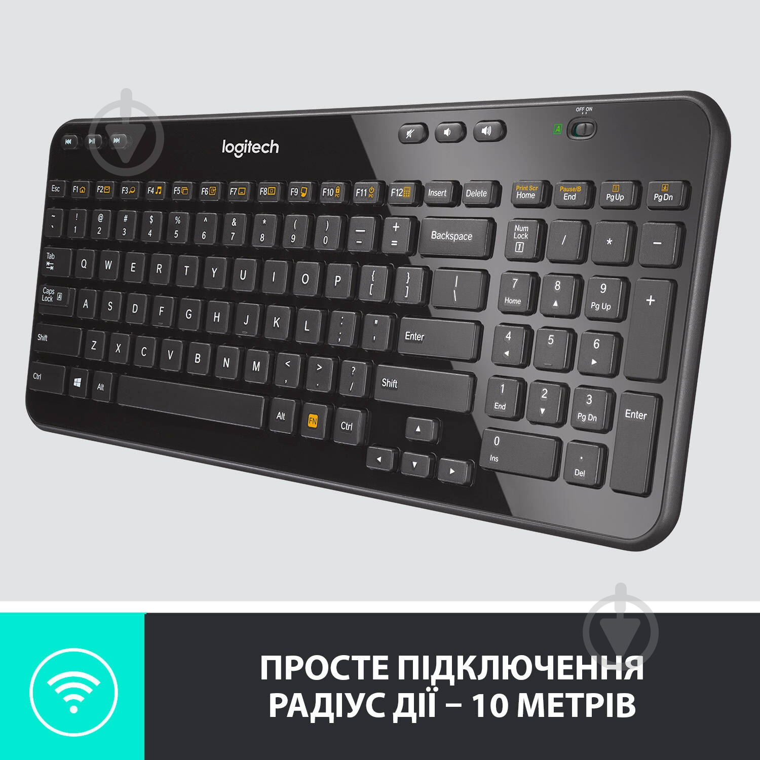 Клавіатура Logitech Wireless Keyboard (920-003095) K360 black - фото 4