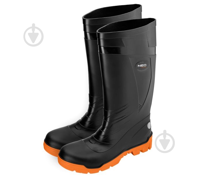 Сапоги NEO tools р.42 82-900 черный с оранжевым - фото 1 Сапоги NEO tools р.42 82-900 черный с оранжевым - фото 1