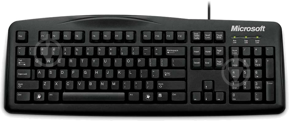 Клавиатура Microsoft Wired Keyboard 200 (6JH-00019) USB black - фото 1