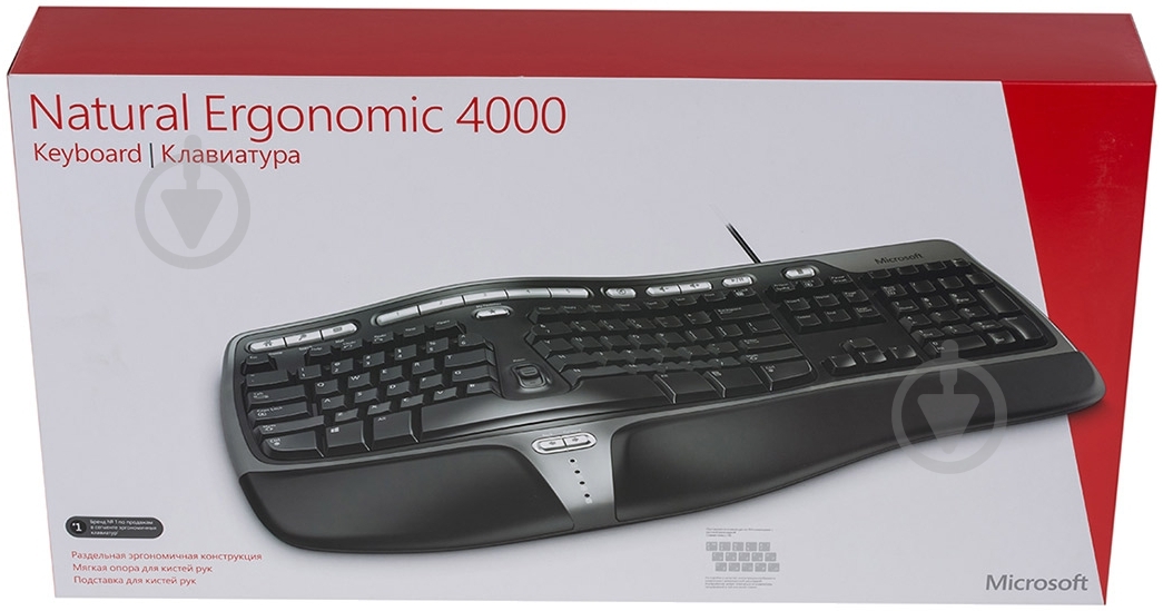 Клавиатура Microsoft Natural Ergonomic Keyboard 4000 USB (B2M-00020) USB black - фото 5