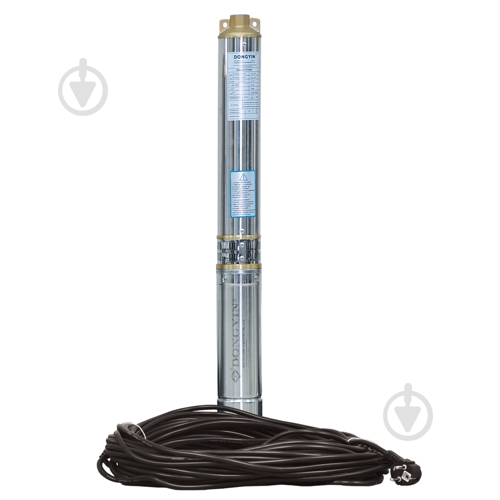 Насос скважинный Dongyin 0.37кВт H 35(26)м Q 90(60)л/хв Ø80мм (кабель 20м) AQUATICA 3SEm3.5/9 777390 - фото 1