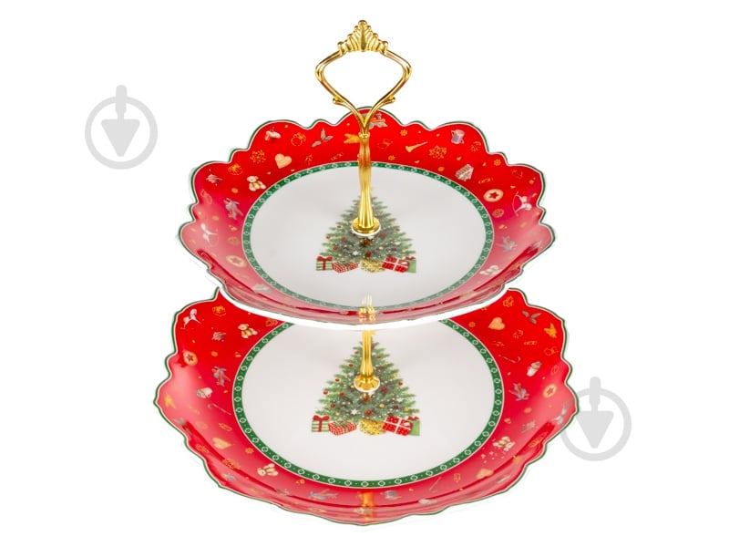 Блюдо Lefard Christmas Delight двоярусне 21,5/26,5 см 985-211 - фото 3 Блюдо Lefard Christmas Delight двоярусне 21,5/26,5 см 985-211 - фото 3