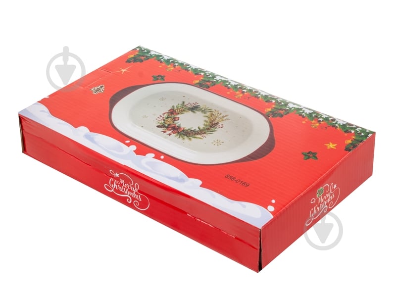 Блюдо для запекания Lefard Рождественский венок 29х18х4,5 см 858-0169 - фото 2 Блюдо для запекания Lefard Рождественский венок 29х18х4,5 см 858-0169 - фото 2