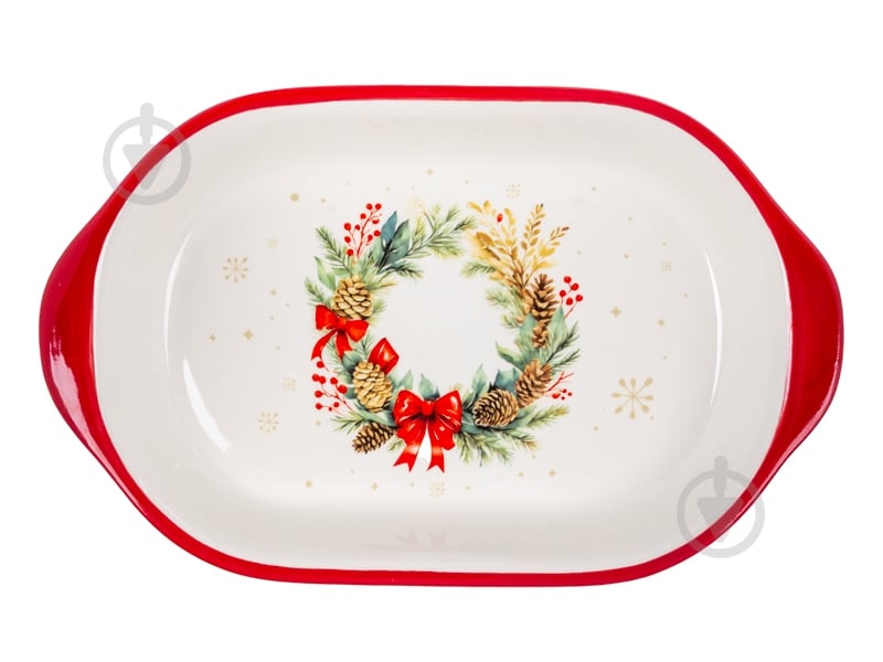 Блюдо для запекания Lefard Рождественский венок 29х18х4,5 см 858-0169 - фото 1 Блюдо для запекания Lefard Рождественский венок 29х18х4,5 см 858-0169 - фото 1