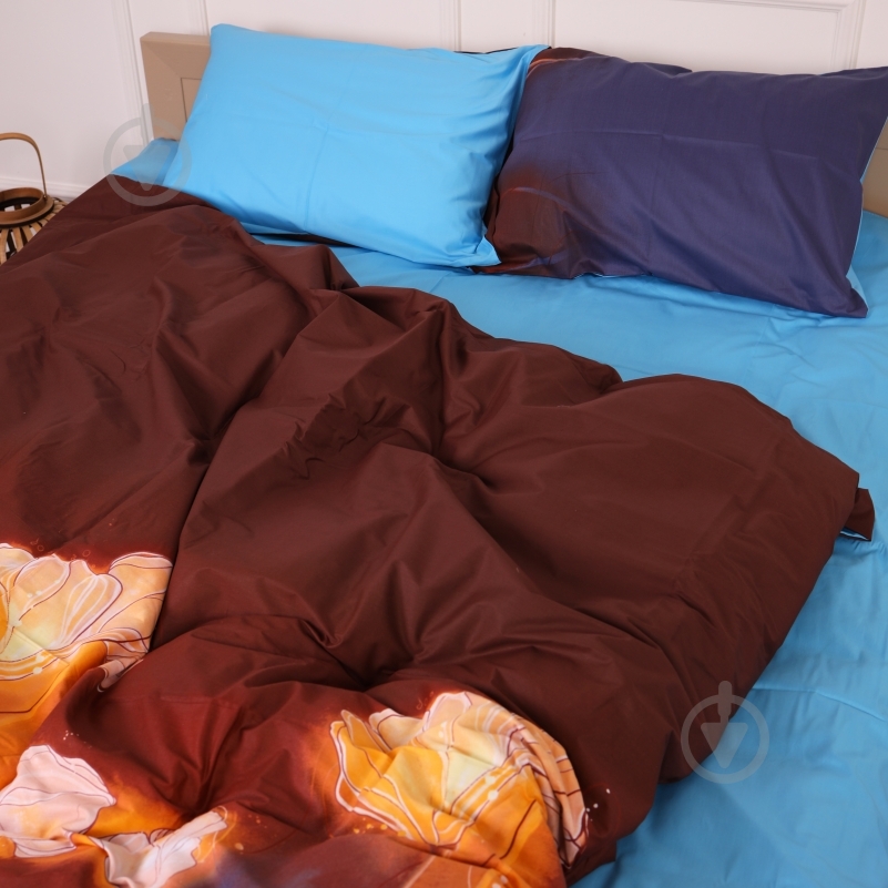 Наволочка сатин 22-1324 Adam 50x70 см голубой/коричневый MirSon - фото 3 Наволочка сатин 22-1324 Adam 50x70 см голубой/коричневый MirSon - фото 3