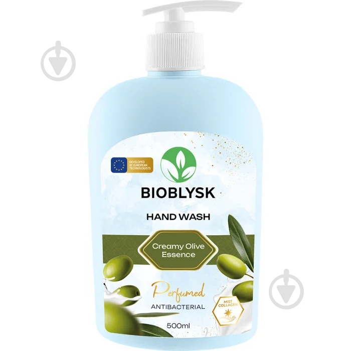 Крем-мыло BioBlysk парфюмированное антибактериальное Creamy Olive Essence 500 мл - фото 1