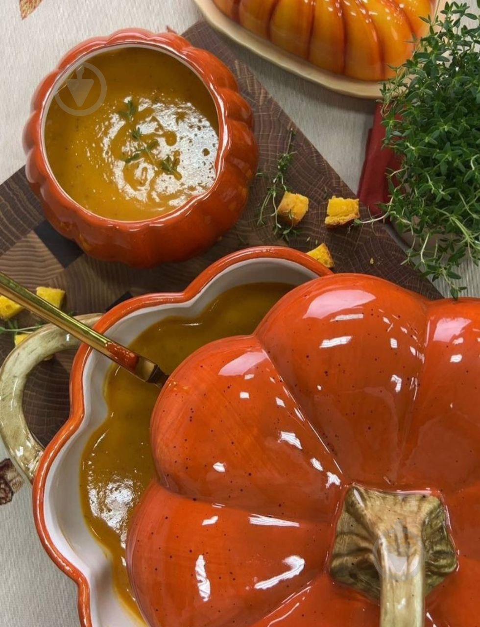 Блюдо с крышкой Lefard Тыква 33х26,5х18 см 927-013 - фото 2 Блюдо с крышкой Lefard Тыква 33х26,5х18 см 927-013 - фото 2