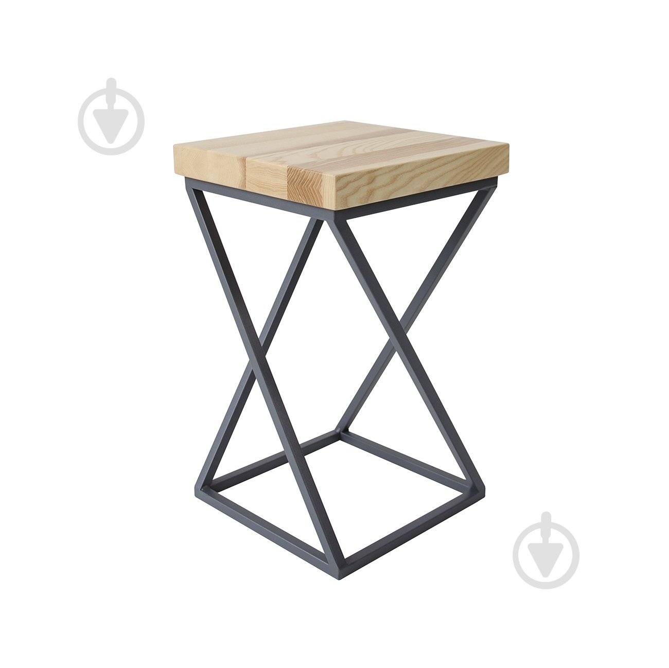 Табурет "Каламит" натуральное дерево графит - фото 1