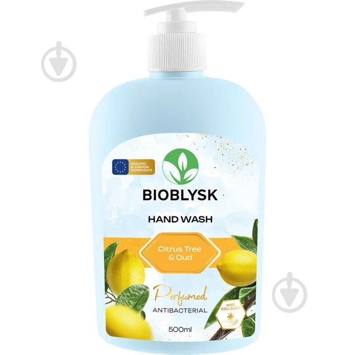 Крем-мыло BioBlysk парфюмированное антибактериальное Citrus Tree & Oud 500 мл - фото 1 Крем-мыло BioBlysk парфюмированное антибактериальное Citrus Tree & Oud 500 мл - фото 1