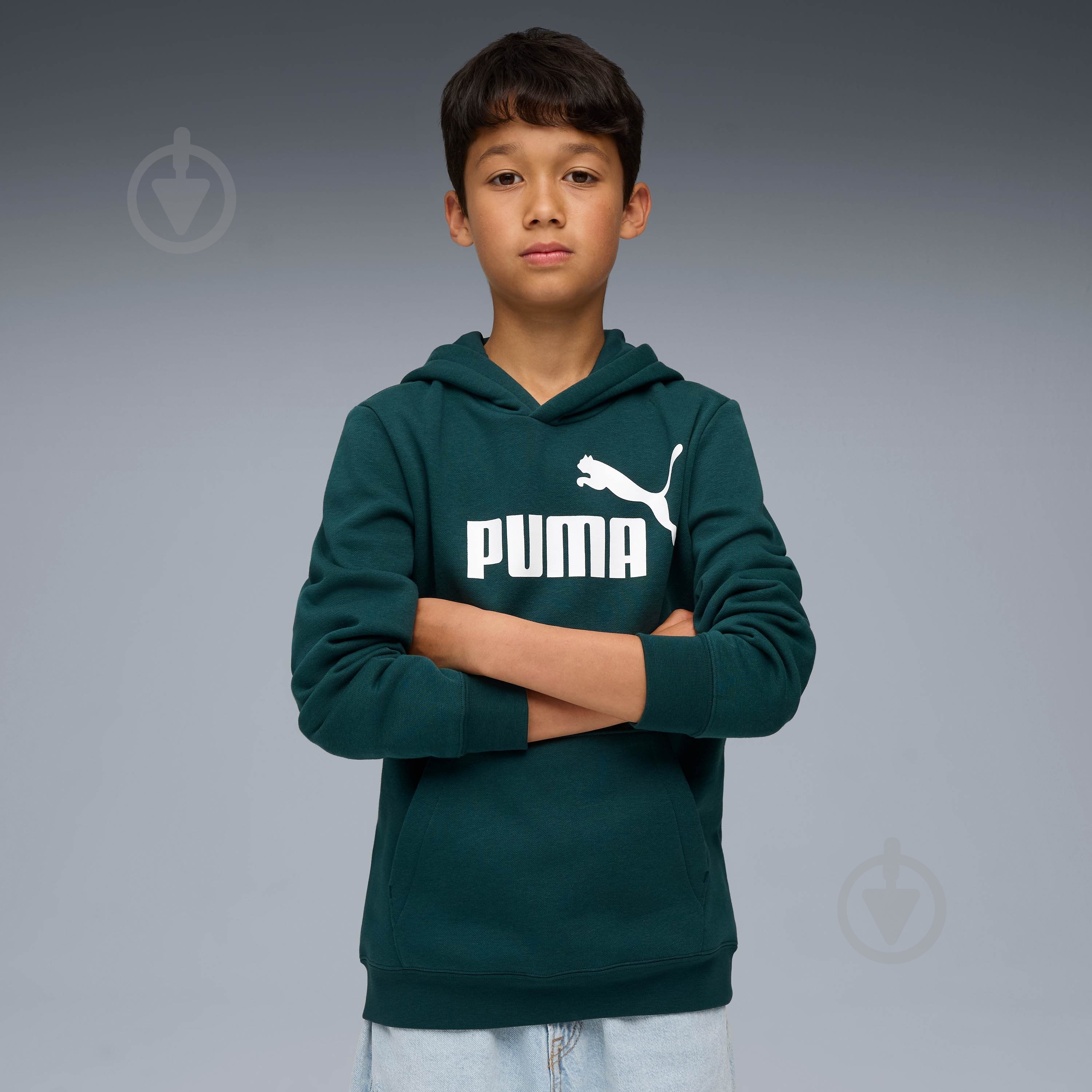 Джемпер Puma ESS No. 1 Logo Hoodie FL B 68490875 зеленый - фото 1 Джемпер Puma ESS No. 1 Logo Hoodie FL B 68490875 зеленый - фото 1